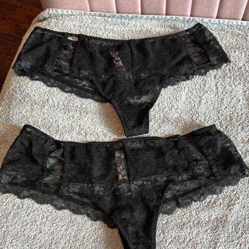 Victoria's Secret Black Lace Panties 
Each  is $10